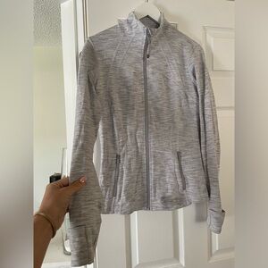 Lululemon define (not cropped/thicker material) heather grey and white